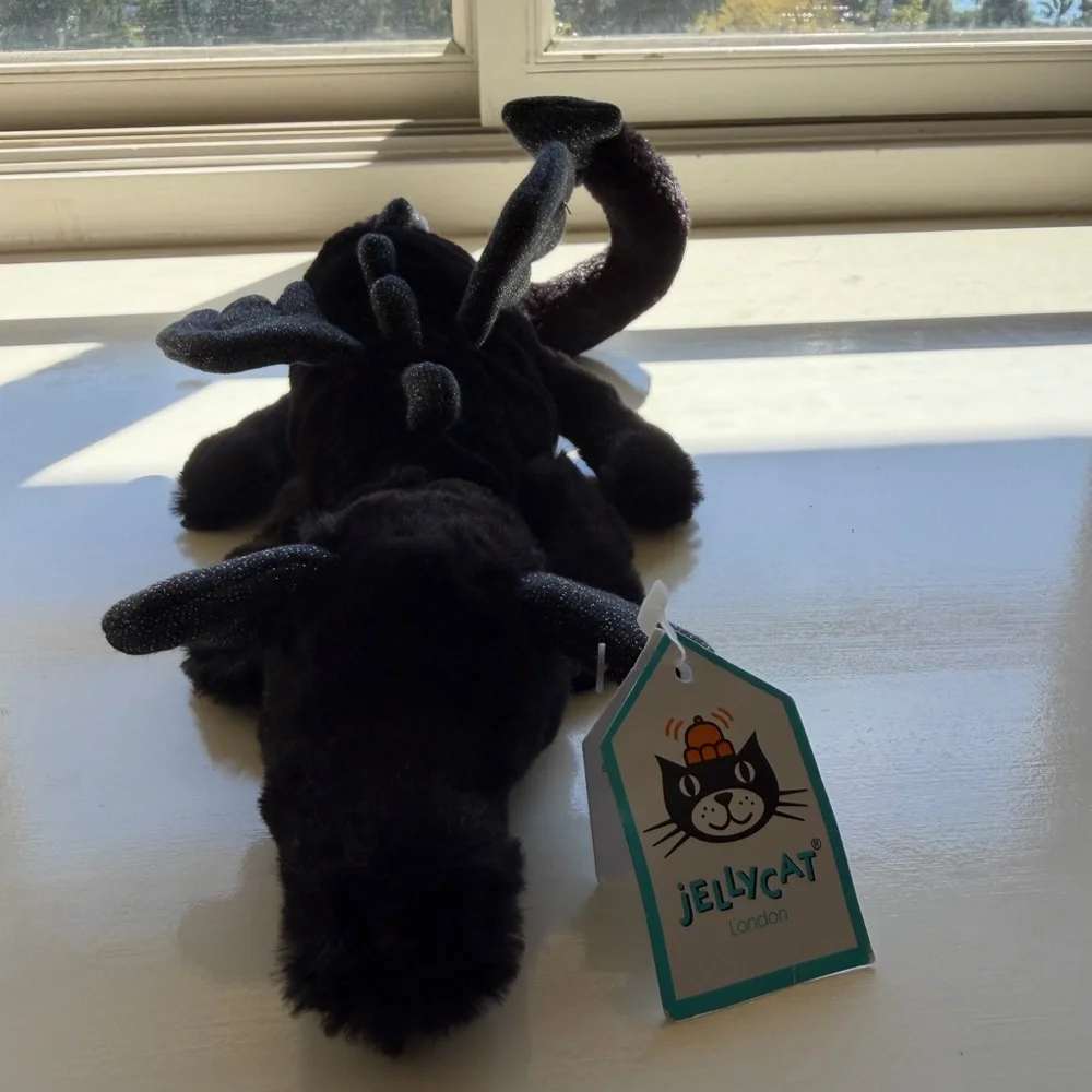 Black and Gray Dragon Plush Toy - Picture 7 of 10